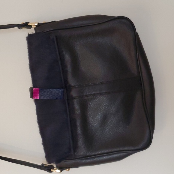 Lizzie Fortunato navy leather crossbody bag - Picture 6 of 11